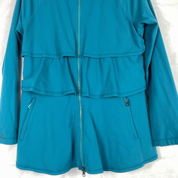 Athleta Renew Full Zip Jacket With Ruffles Teal Women’s - Picture 3 of 9